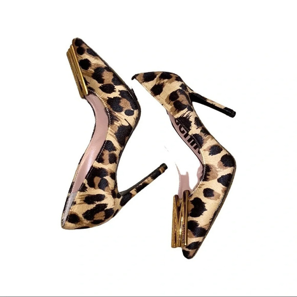 Moschino Leopard Print Genuine Calf Hair Pump Size 35 - Picture 8 of 11